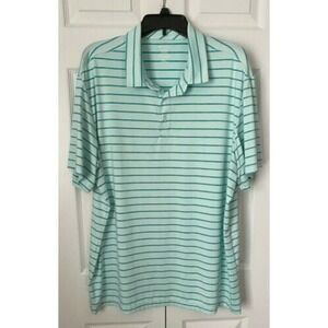 NWT Mens Members Mark Active Performance Polo 30 UPF Teal Size Small